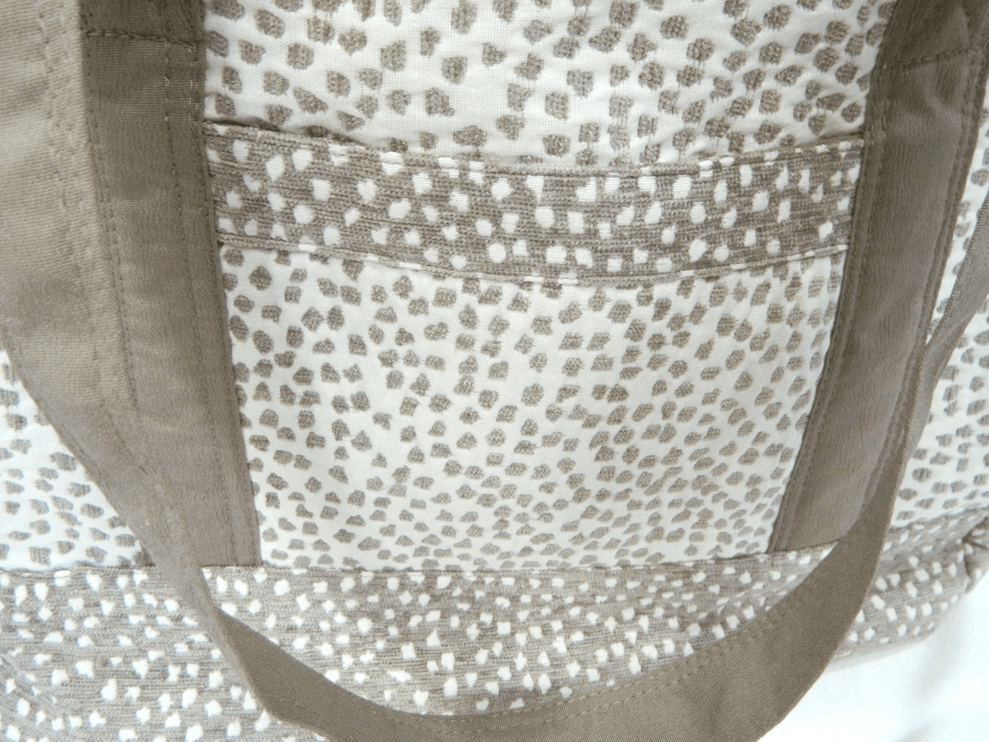 Trendy Taupe and Cream Colored Tote Purse Handbag - The Tote Place