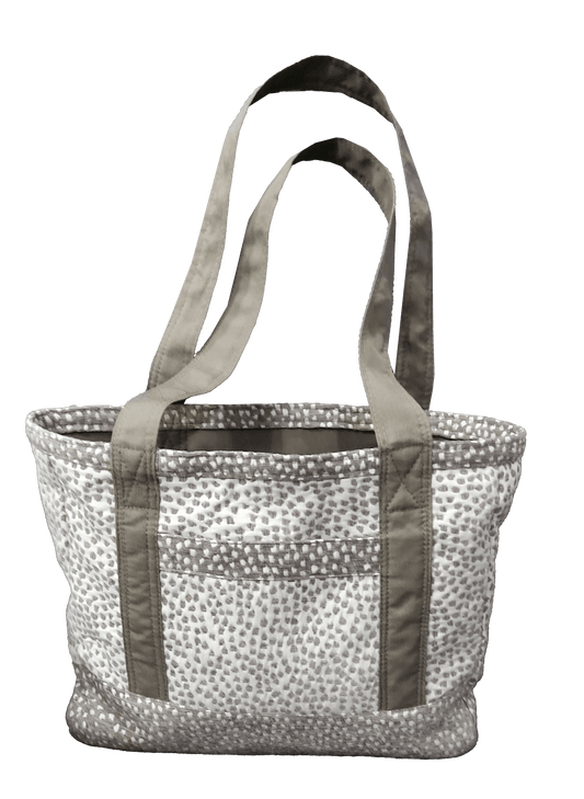 Trendy Taupe and Cream Colored Tote Purse Handbag - The Tote Place